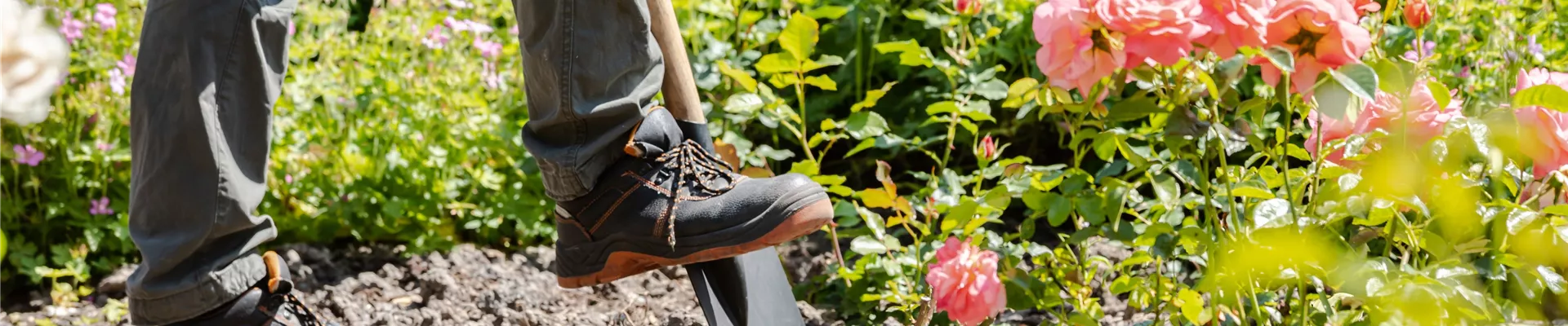 Mann bei der Gartenarbeit Mann bei der Gartenarbeit